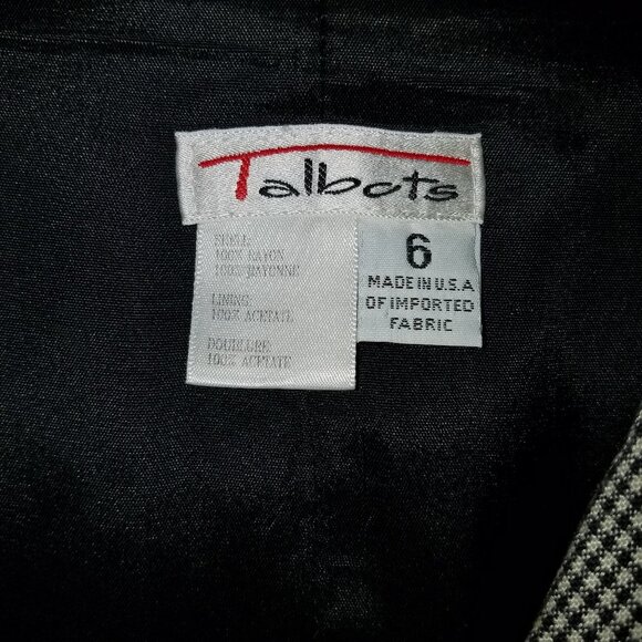 Talbots Gingham Jacket with Shoulder Pads - Picture 10 of 16